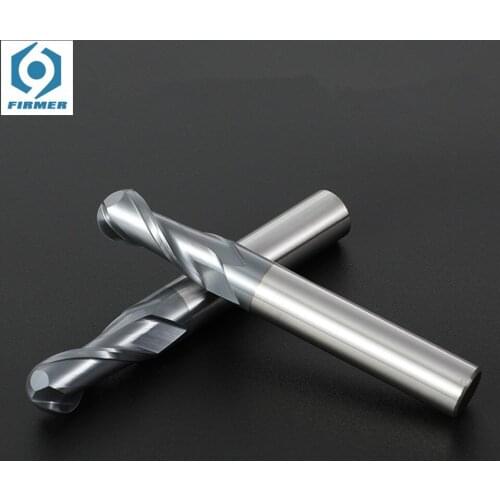 3PCS Ball Nose End Mill CNC Milling Cutter Alloy Carbide Router Bit Milling Tools HRC50 2 Flute Tungsten Steel Ball Nose Endmill