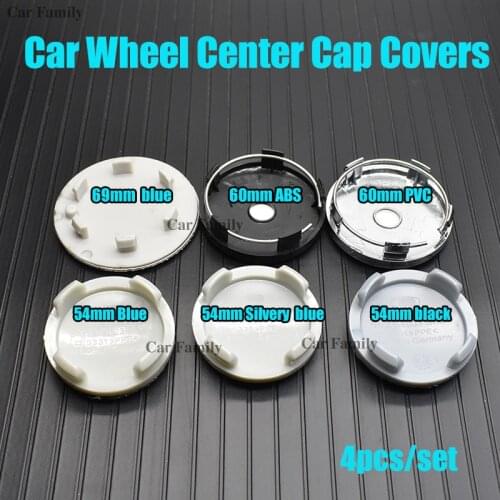4PCS Original 54mm 60mm 69mm for Kuga Fusion Fiesta Transit Mustang Auto Car Wheel Hub Center Caps Covers Badge Label ABS