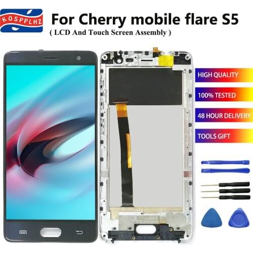 5.5" For Cherry mobile flare S5 plus LCD Display Touch Screen Digitizer Assembly+Frame Replacement Cherry flare s5plus LCD