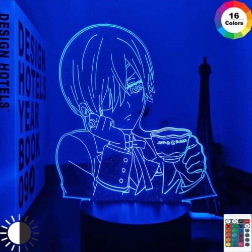 Acrylic 3d Lamp Anime Black Butler for Bedroom Decor Night Light Kids Birthday Gift Room Desk Led Light Manga Black Butler