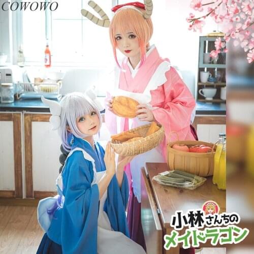 Anime! Miss Kobayashis Dragon Maid Toru KannaKamui Lovely Uniform Cosplay Costume Halloween Party Role Play Outfit For Women