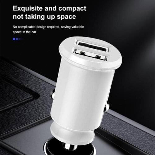 Car Charger Mini Quick Charge 3.1A Dual USB Auto Charger Adapter Cigarettes Car Mobile Phone Charger