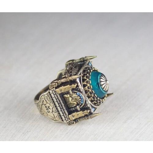 Big Stone, Mens Rings, the Ottoman Empire, Turkey, Seljuk and Islamic Culture, Ring, mecca, Allah, Prophet Muhammad, the Kaaba