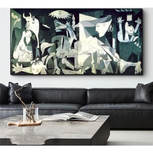 Guernica By Picasso Canvas Paintings Reproductions Famous Canvas Wall Art Posters And Prints Picasso Pictures Home Wall Decor