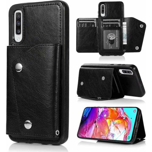 Leather Fashion card holder for Samsung Galaxy S21 S20 S10 S9 S8 S7 Note 20 10 9 8 Pro Plus Lite Ultra Flip Wallet Protect Cover