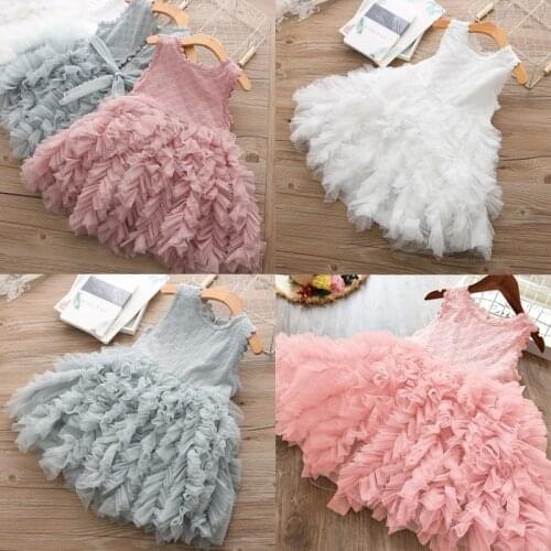 Princess Lace Girls Dress Baby Girls Clothes Floral Cake Smash Children Clothing Summer Party Tutu Toddler Girls Casual Vestido