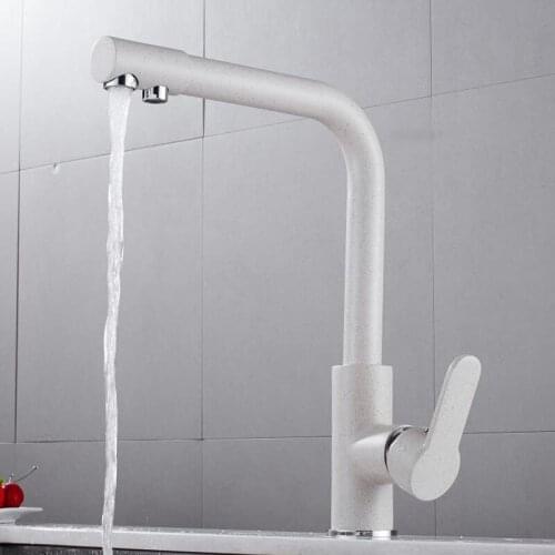 Azeta 360 Degree Rotate Kitchen Faucet Direct Drink Water Kitchen Sink Mixer with Water Purify Feature 3 Way Kitchen Tap AT8808P