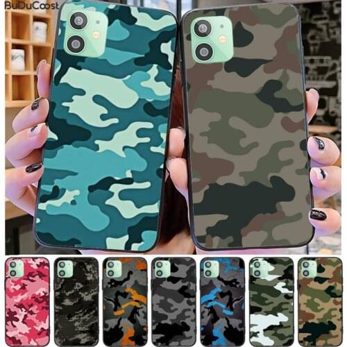 Customay Military camouflage Bling Cute Phone Case For iphone 12 11 Pro 12Pro Max X XS XR XS MAX 8plus 7 6splus 5s se 7plus case