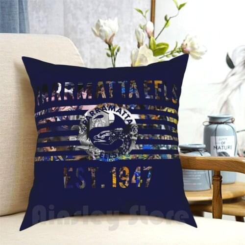 Parramatta Eels-Nrl Pillow Case Printed Home Soft Throw Pillow Parramatta Eels Parramatta Eels Blue And Gold Blue Gold