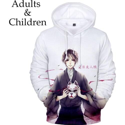 New Natsumes Book of Friends 3D Hoodie Teenage Sweatshirt Autumn Kids Natsume Yuujinchou Hoodies Boys Girls Hip Hop Clothes