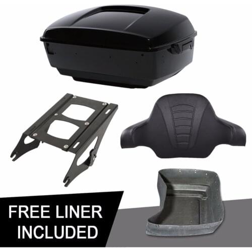 Motorcycle King Pack Trunk Backrest Rack For Harley Tour Pak Road King Street Glide Road Glide 2014-2020