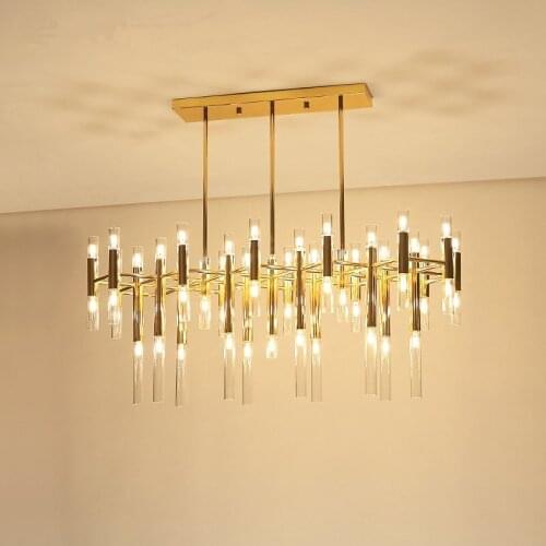 Nordic Chandelier Lighting Luxury Golden Creative Lustre Led Chandelier Living Room Restaurant Duplex House Villas Luminaire