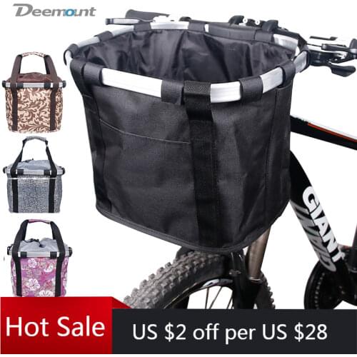 Bicycle Basket Pouch Aluminum Alloy Bike Bags Bicycle Front Bag Mountain Cycling Pet Carrier Biking Front Baggage Bag 3.0KG Load