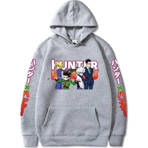 Hunter X Hunter Hoodies Sweatshirts Anime Killua Leorio Kurapika Gon Hisoka Casual Hooded Full Print Cotton Long Sleeve Hoodie