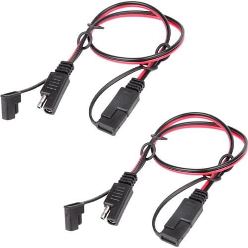 YUNPICAR 1.78Ft 16AWG Extension Cable SAE to SAE Quick Disconnect Wire Harness SAE Connector for Solar Panel Battery Tender 2PCS