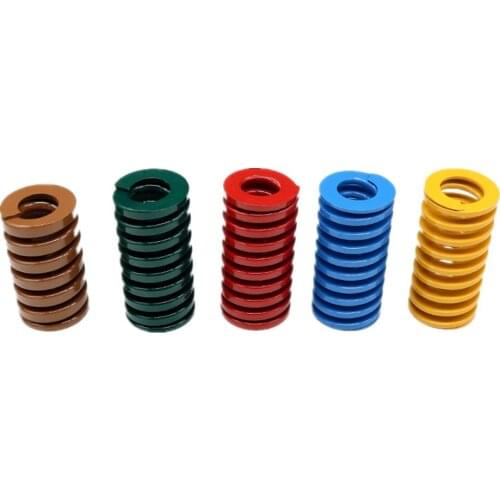 DuoWeiSi 3D Printer Parts 100pcs/lot M10*25 Mold spring 5 colors 65MN material Outer Diameter 10mm Length 25mm D10 2.5cm spring