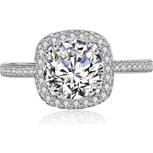 Cute Rings for Women 925 Silver Natural Diamond Wedding Engagement Promise Bridal Fine Jewelry Gemstone Luxury Gift for Love