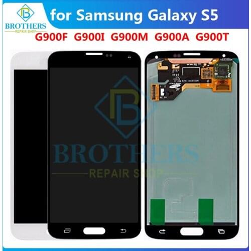 AMOLED LCD Screen For Samsung Galaxy S5 LCD Display for Samsung G900F G900I G900M G900A G900T LCD Assembly Touch Digitizer OLED