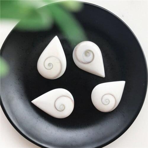 2pcs/lot Natural Waterdrop Shape Fossil Sun Shell Love DIY Mineral Specimen Collection Decoration DIY Materials