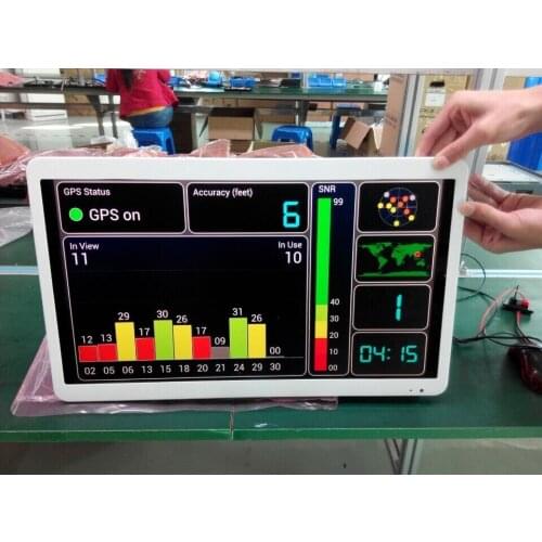 21.5-inch metal frame wall mount android bus monitor 2 AV input ceiling display with Android4.4 O.S. 3G 4G GPS VGA HDMI USB SD