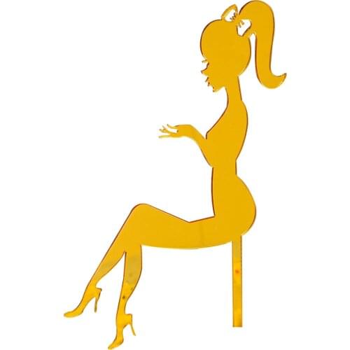 High Heels Lady Girl Acrylic Cake Topper Wedding Decorations Happy Birthday Dessert Cupcake Topper Durable E7