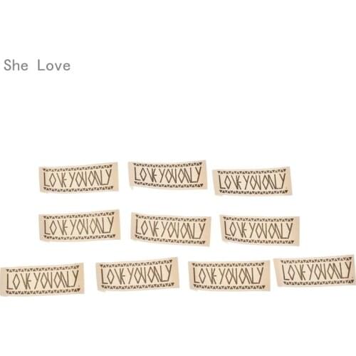 Chzimade 100PCs Cotton Woven Washable Garment Tags Labels Sewing Household Textile Patchwork Apparel Accessories