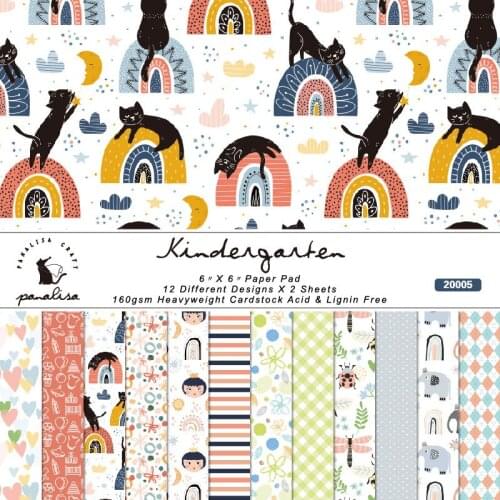 The cat style Scrapbooking paper pack of 24 sheets handmade craft paper craft Background pad 988