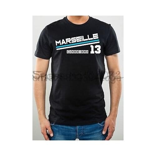 T-Shirt Marseille - Canebiere 13 Om - Taille Tee Shirt Summer Brand Tshirt For Male Cotton Man Tops