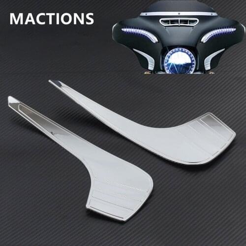 Chrome Motorcycle Parts Tri-Line Fairing Accents For Harley Electra Street Glide Trike 2014-2016