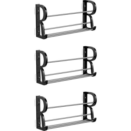 3Pcs Wall Mounted Shoes Rack 3Pack/with Sticky Hanging Mounts, Shoes Holder Storage Organizer Shelf ,Door Shoe Hangers