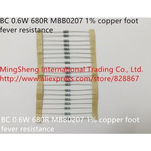 Original new 100% BC 0.6W 680R MBB0207 1% copper foot fever resistance (Inductor)