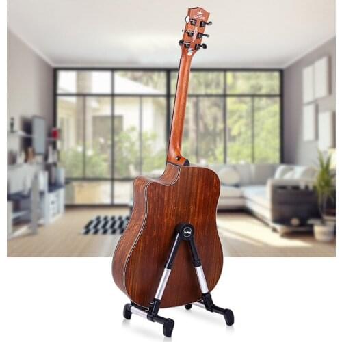 Folk Guitar Stand Folding Vertical Guitar Stand Telescopic Folding Guitar Stand for Acoustic Ukulele Bass Violin