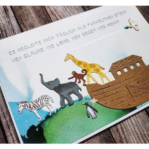 Mmao Crafts Metal Steel Cutting Dies Arche animals Stencil For DIY Scrapbooking Paper/photo Cards Embossing Dies