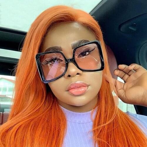 2020 women oversized square sunglasses luxury metal vintage designer sun glasses red black shades Rivet uv400 men