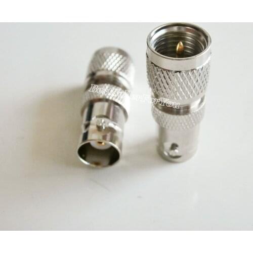 1Pcs Connector Mini UHF MINIUHF Male Plug To BNC Female Jack Straight RF Coaxial Adapter Connector