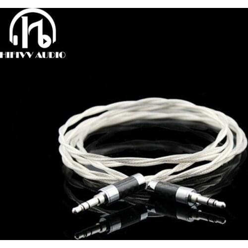 Hifivv audio hifi-end cable Stereo Audio 3.5mm to 3.5mm Male 3 Line for Car Aux Cable Headphone Amplifier