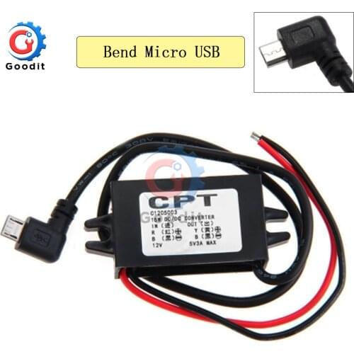 DC-DC 12V to 5V 3A 15W Car Power Converter Micro Mini USB Step Down Voltage Power Supply Output Adapter Low Heat Auto Protection
