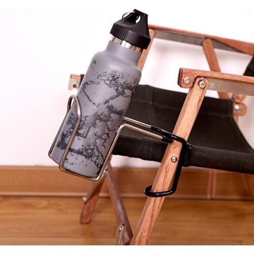 Stainless steel cup holder, multifunctional outdoor water cup hook, fishing chair cup holder, camping tent light pole hanger