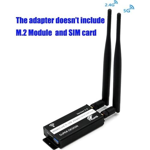 For EM12-G EM7565 EM7511 L860-GL L850-GL M.2 Wifi Adapter Wireless USB Wifi Adapter Wi Fi NGFF M.2 to USB 3.0 SIM Card Slot