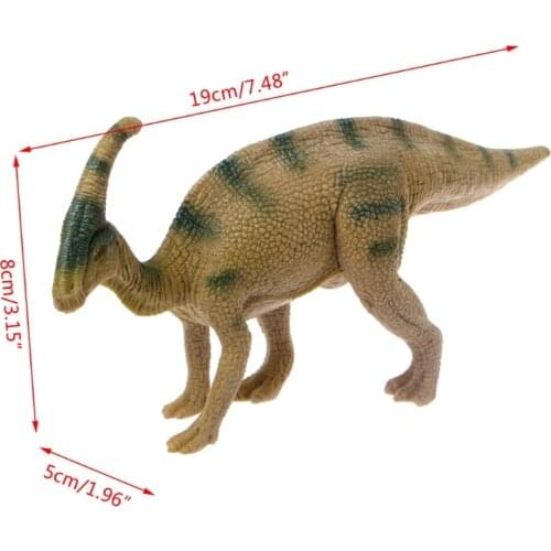 Parasaurolophus Dinosaur Action Figure Toys Hand Puppet Kids Educational Model
