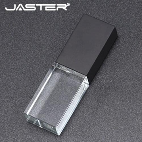 JASTER 2019 new custom DIY 3D internal standard long glass USB stick 2.0 flash stick pen drive, free shipping