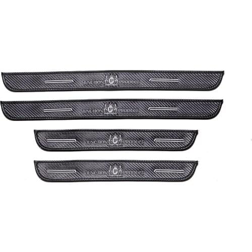 JP Junction Produce VIP emblem Car Door Sill Protector Sticker Carbon fiber Decorative for TOYOTA NISSAN LEXUS VOLVO Accessories