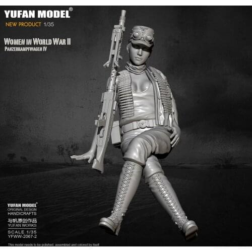 1/35 Yufan model Resin Model Tank soldier beauty self-assembled YFWW-2067-2