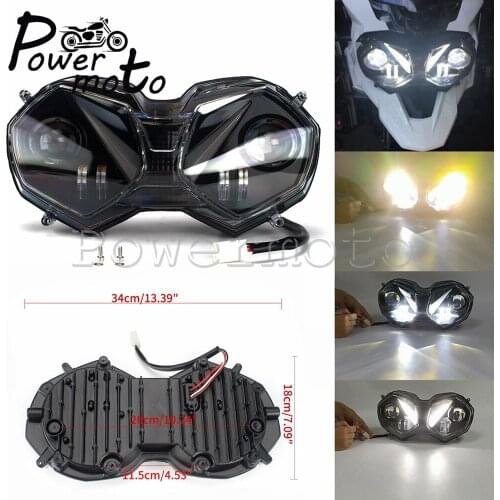 Motorcycle LED Headlight W/ High Low Beam DRL Angel Eye Assembly For Tiger Explorer XC XCa XCx XR XRt XRx 12-17 Tiger 800 10-17