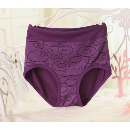 2Pcs/lot New Arrival Underwears Women Briefs Lingeries plus size XXL-6XL High Waist Cotton Big Circle Ptinting Womens Panties