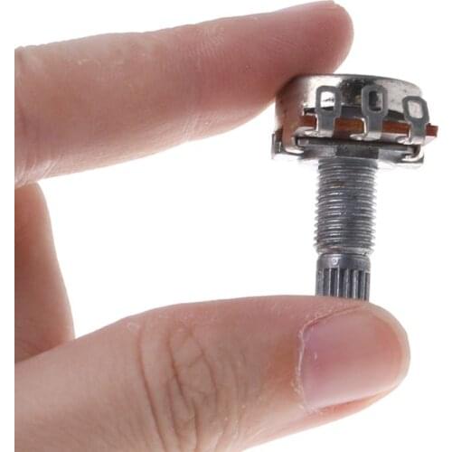 A25K Potentiometer Splined Pot Electric Guitar Bass Effect Amp Tone Volume 18mm Shaft Parts RXBB