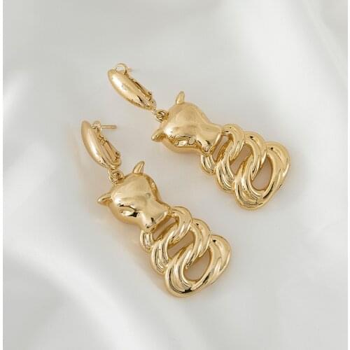 New design of cattle earings big long exaggerated earrings marriage proposal dangle traditional craft valentines day gift 2020
