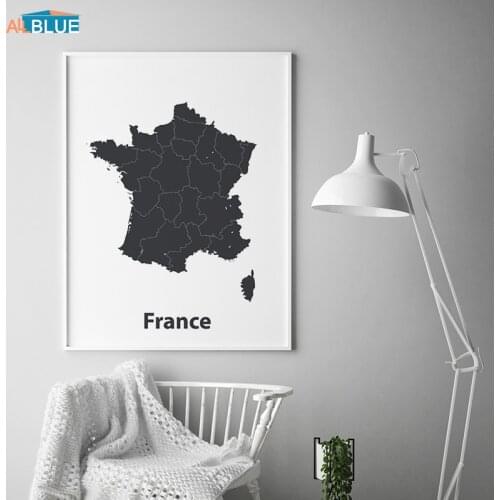 Modern Wall Paintings Europe France Paris City Map Canvas Print Poster Wall Art Picture For Living Room Nordic Home Decoration