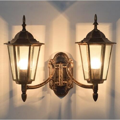 Led antique outdoor dew lamp bar lamp sun lamp courtyard Villa Outdoor waterproof wall lamp