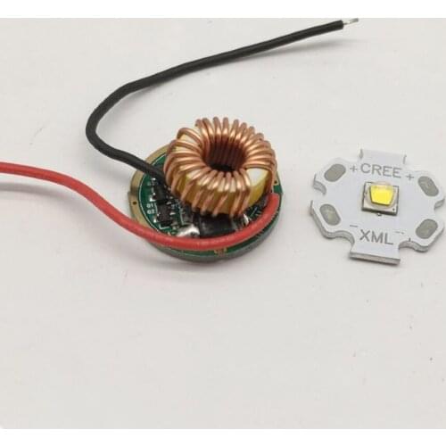 Cree XML2 XM-L2 T6 10W High Power LED Emitter Cool White Diode 16/20mm PCB+16mm/22mm DC3.7V 12V Driver